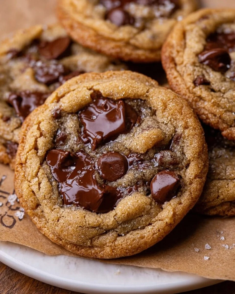 Brown Butter Sourdough Discard Chocolate Chip Cookies