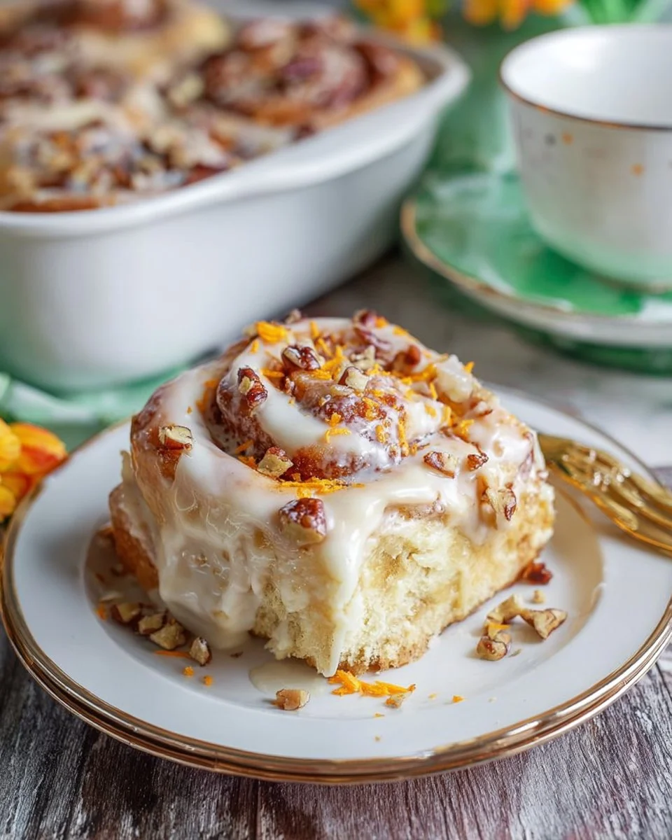 Carrot Cake Cinnamon Rolls with Cream Cheese Icing