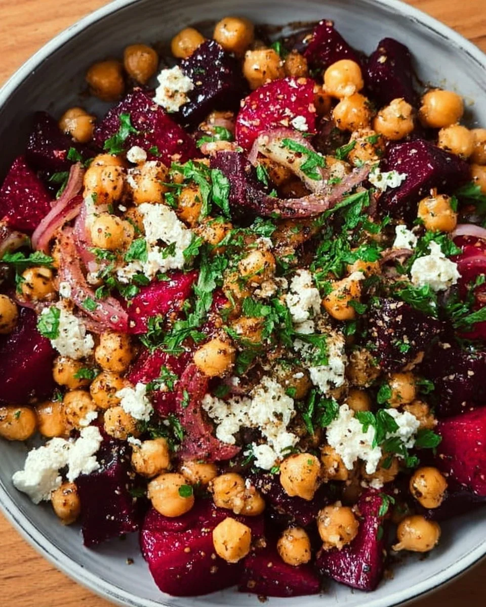 Chickpea, Beet, and Feta Salad
