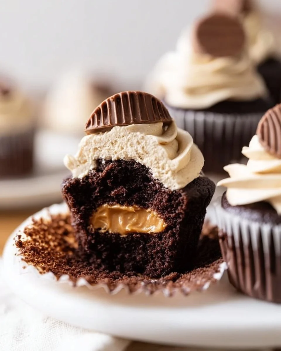Chocolate Peanut Butter Cupcakes