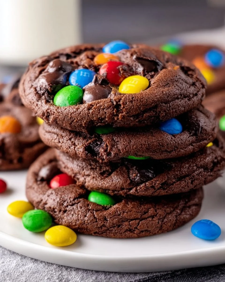M&M Double Chocolate Cookies