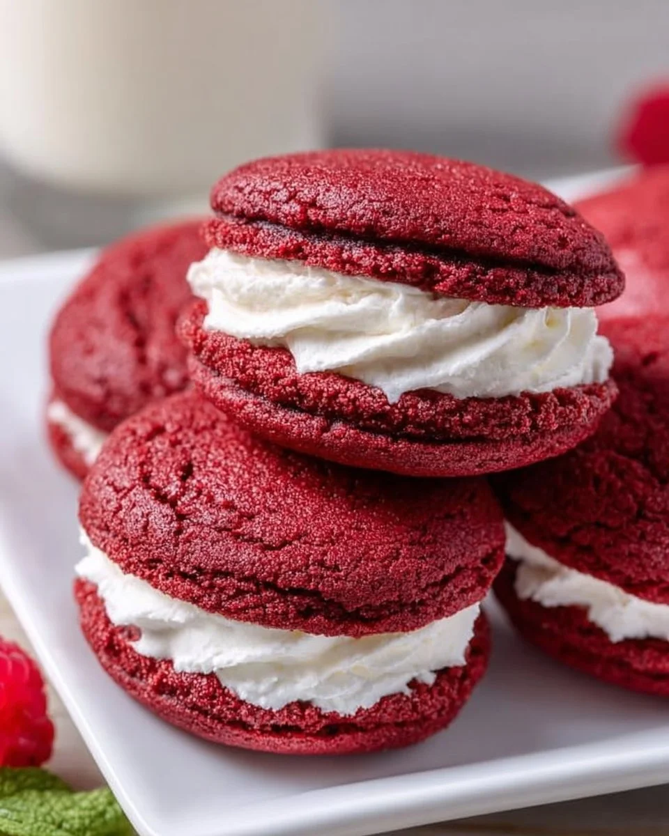 Red Velvet Sandwich Cookies