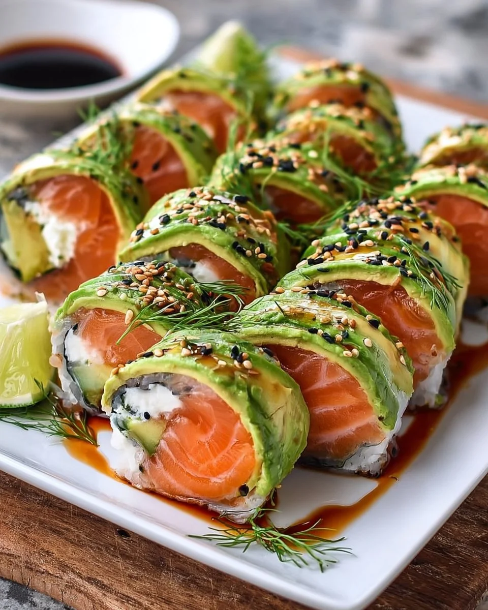Smoked Salmon Avocado Rolls